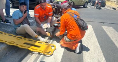 MOTOCICLISTA RESULTÓ LESIONADO EN ACCIDENTE DE TRÁNSITO EN SANTA ANA.