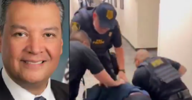 SENADOR DEMÓCRATA ALEX PADILLA FUE ESPOSADO TRAS INTERRUMPIR RUEDA DE PRENSA DE SECRETARIA DE SEGURIDAD NACIONAL