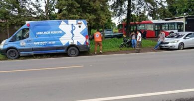 MOTOCICLISTA RESULTÓ LESIONADO TRAS SER IMPACTADO POR PIEDRA LANZADA POR CAMIÓN EN CARRETERA DE SANTA ANA A SONSONATE