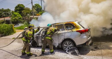 BOMBEROS ATIENDE DOS INCENDIOS VEHICULARES EN SAN SALVADOR Y SANTA ANA