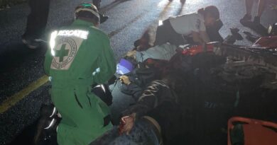TRES MOTOCICLISTAS RESULTAN GRAVEMENTE LESIONADOS TRAS CHOQUE EN SAN PEDRO PERULAPÁN