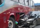 SAN SALVADOR; CONDUCTOR EBRIO CHOCÓ CONTRA UN AUTOBÚS EN EL ORIENTE DE LA CAPITAL.