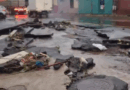 CALLES DAÑADAS POR FUERTES LLUVIAS EN SANTA ANA; EL AGUA ARRANCÓ EL PAVIMENTO