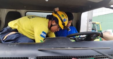 MÚLTIPLE ACCIDENTE DE TRÁNSITO EN LA TRONCAL DEL NORTE DEJA DOS LESIONADOS EN CIUDAD DELGADO