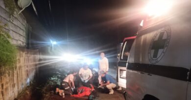 MOTOCICLISTA RESULTA LESIONADO TRAS DERRAPAR POR ESCOMBROS EN CARRETERA SANTA ANA–SONSONATE