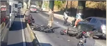FALLECE AGENTE DE LA PNC TRAS ACCIDENTE DE TRÁNSITO EN EL BULEVAR DEL EJÉRCITO, SOYAPANGO