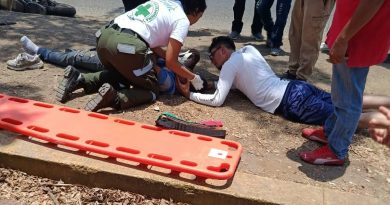 MOTOCICLISTA RESULTA LESIONADO TRAS ACCIDENTE EN SANTA ANA