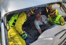PERSONA QUEDA ATRAPADA TRAS ACCIDENTE EN CARRETERA PANAMERICANA Y ES RESCATADA