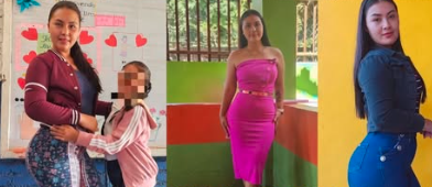 MAESTRA SALVADOREÑA CONQUISTA LAS REDES SOCIALES POR SU BELLEZA Y VOCACIÓN