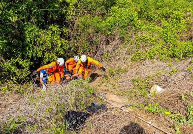 RESCATARON A UNA MUJER QUE CAYÓ EN UN BARRANCO EN SAN LUIS TALPA, LA PAZ