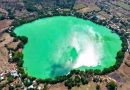 CALOR EXTREMO TRANSFORMA LAS AGUAS DE LA LAGUNA DE APASTEPEQUE EN TONO TURQUESA