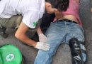 MOTOCICLISTA RESULTA LESIONADO EN ACCIDENTE DE TRÁNSITO EN LOS CHORROS