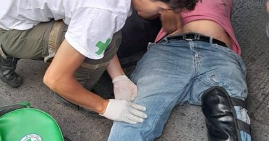 MOTOCICLISTA RESULTA LESIONADO EN ACCIDENTE DE TRÁNSITO EN LOS CHORROS