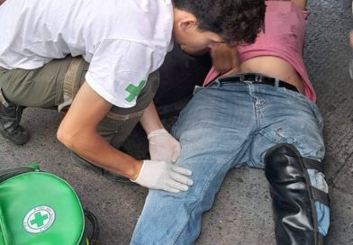 MOTOCICLISTA RESULTA LESIONADO EN ACCIDENTE DE TRÁNSITO EN LOS CHORROS