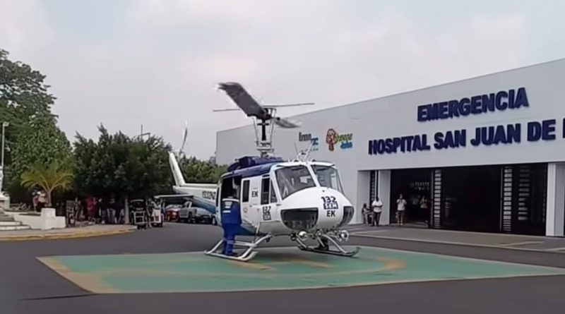 TRASLADARON EN HELICÓPTERO DEL SEM A MENOR LESIONADO TRAS EXPLOSIÓN EN COHETERÍA DE SANTA ANA