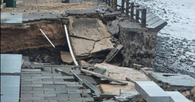 FUERTE OLEAJE CAUSA DAÑOS EN PASEO TURÍSTICO SURF CITY EN LA LIBERTAD