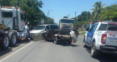 TRES HOMBRES RESULTAN LESIONADOS EN ACCIDENTE DE TRÁNSITO EN SAN JUAN OPICO