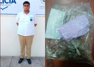 ESTUDIANTE FUE CAPTURADO CON PORCIONES DE MARIHUANA  ANTES DE INGRESAR A SU CENTRO DE ESTUDIOS EN ZACATECOLUCA
