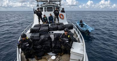 MARINA DE EL SALVADOR INCAUTA 1.36 TONELADAS DE COCAÍNA VALORADAS EN $34 MILLONES
