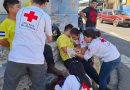 CINCO LESIONADOS DEJA CHOQUE ENTRE DOS MOTOCICLETAS EN SONSONATE; AMBULANCIA DE COMANDOS DE SALVAMENTO TAMBIÉN SUFRE ACCIDENTE