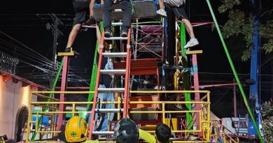 MÁS DE 15 PERSONAS QUEDARON ATRAPADAS EN LO ALTO DE “LA CHICAGO” DURANTE FIESTAS PATRONALES DE IZALCO