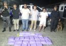OPERACIÓN BARRIDO DEJA CUATRO CAPTURADOS Y 30 KILOGRAMOS DE DROGA INCAUTADOS