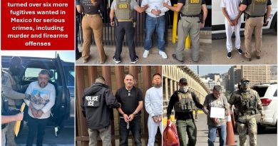 ESTADOS UNIDOS ENTREGA A MÉXICO A SEIS FUGITIVOS BUSCADOS POR DELITOS GRAVES
