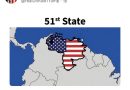 TRUMP GENERA POLÉMICA AL COMPARTIR IMAGEN QUE MUESTRA A VENEZUELA COMO EL «ESTADO 51» DE ESTADOS UNIDOS