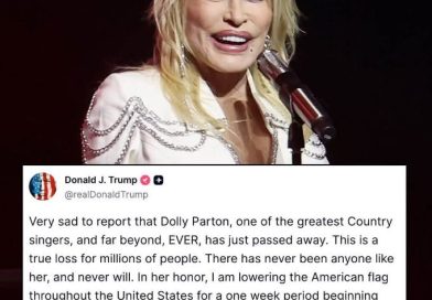 DONALD TRUMP HOMENAJEA A DOLLY PARTON Y ORDENA BANDERAS A MEDIA ASTA TRAS SU MUERTE