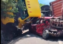 UNA PERSONA QUEDA ATRAPADA TRAS ACCIDENTE ENTRE DOS CAMIONES EN APOPA