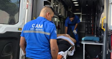 CAM DE SANTA ANA CENTRO BRINDA APOYO DURANTE TRASLADO DE PACIENTE EN AMBULANCIA MUNICIPAL