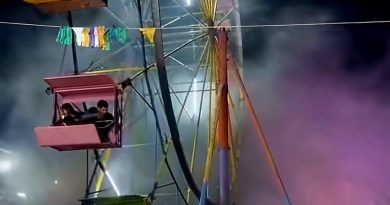 JUEGO MECÁNICO GENERA ALARMA TRAS DESPRENDER HUMO CON PERSONAS A BORDO EN ALEGRÍA, USULUTÁN