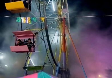 JUEGO MECÁNICO GENERA ALARMA TRAS DESPRENDER HUMO CON PERSONAS A BORDO EN ALEGRÍA, USULUTÁN