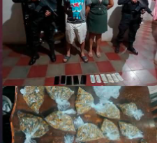 CAPTURAN A DOS PERSONAS TRAS INCAUTACIÓN DE DROGAS DURANTE ALLANAMIENTO EN AHUACHAPÁN