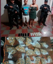 CAPTURAN A DOS PERSONAS TRAS INCAUTACIÓN DE DROGAS DURANTE ALLANAMIENTO EN AHUACHAPÁN