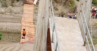 PUENTE DE HAMACA COLAPSA DURANTE SU INAUGURACIÓN EN ESQUIPULAS DEL NORTE, OLANCHO,HONDURAS
