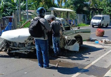 SEIS MENORES ENTRE LOS OCHO LESIONADOS EN ACCIDENTE ENTRE PICK UP Y RASTRA EN ILOBASCO