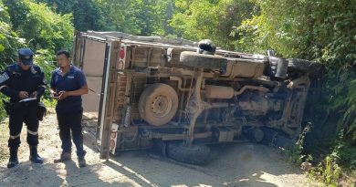 NUEVE PERSONAS, ENTRE ELLAS CUATRO ESTUDIANTES, RESULTAN LESIONADAS EN VUELCO DE CAMIÓN EN PANCHIMALCO