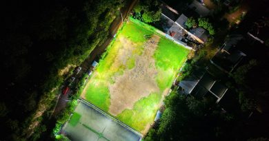 ALCALDE DE SANTA ANA,GUSTAVO ACEVEDO «CANCHA EL PAPAYO ILUMINADA; SUEÑO CUMPLIDO PARA LOS HABITANTES DE ESTA ZONA»