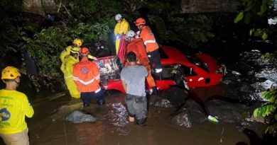 CONDUCTOR SOBREVIVE TRAS SER ARRASTRADO CON SU VEHÍCULO POR UNA QUEBRADA EN SAN VICENTE