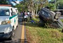 CONDUCTOR RESULTA LESIONADO TRAS VOLCAR SU VEHÍCULO EN LA CARRETERA PANAMERICANA